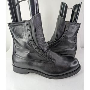 Addison Shoe Company January 1972 Black Combat Boots Steel Toe 13 R